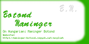 botond maninger business card